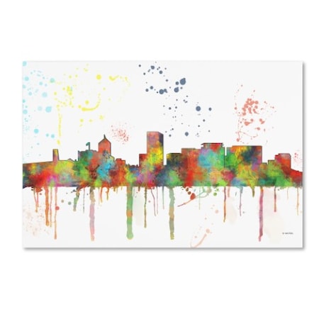 Trademark Fine Art Marlene Watson 'Portland Oregon Skyline Mclr-1' Canvas Art, 22x32 MW0248-C2232GG